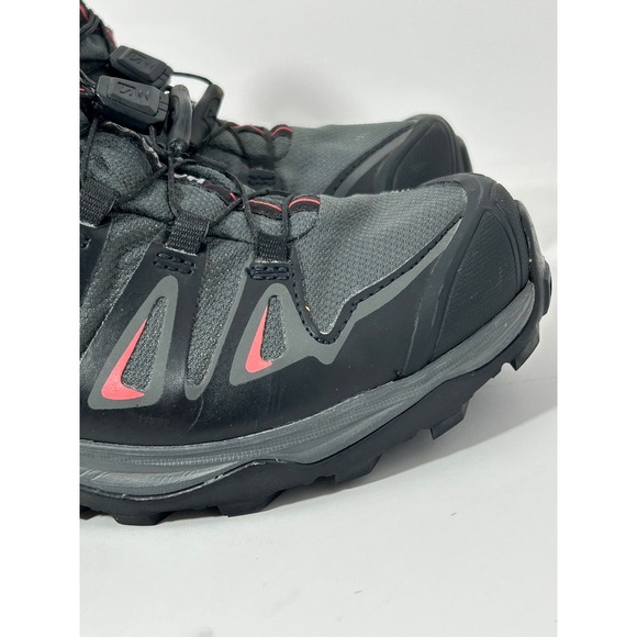 Salomon X Ultra Gore-Tex Hiking Shoes Black Grey Coral Womens 8 398685 - Picture 11 of 13